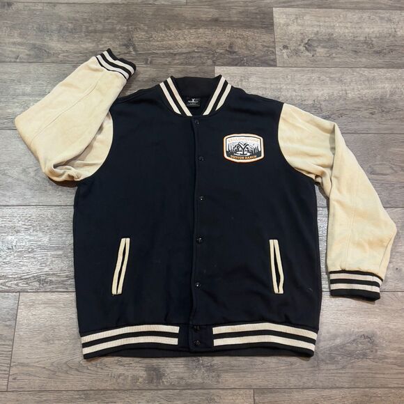 Yellowstone Dutton Ranch Full Snap Varsity Colorblock Jacket - Men's Size XL - Picture 3 of 10